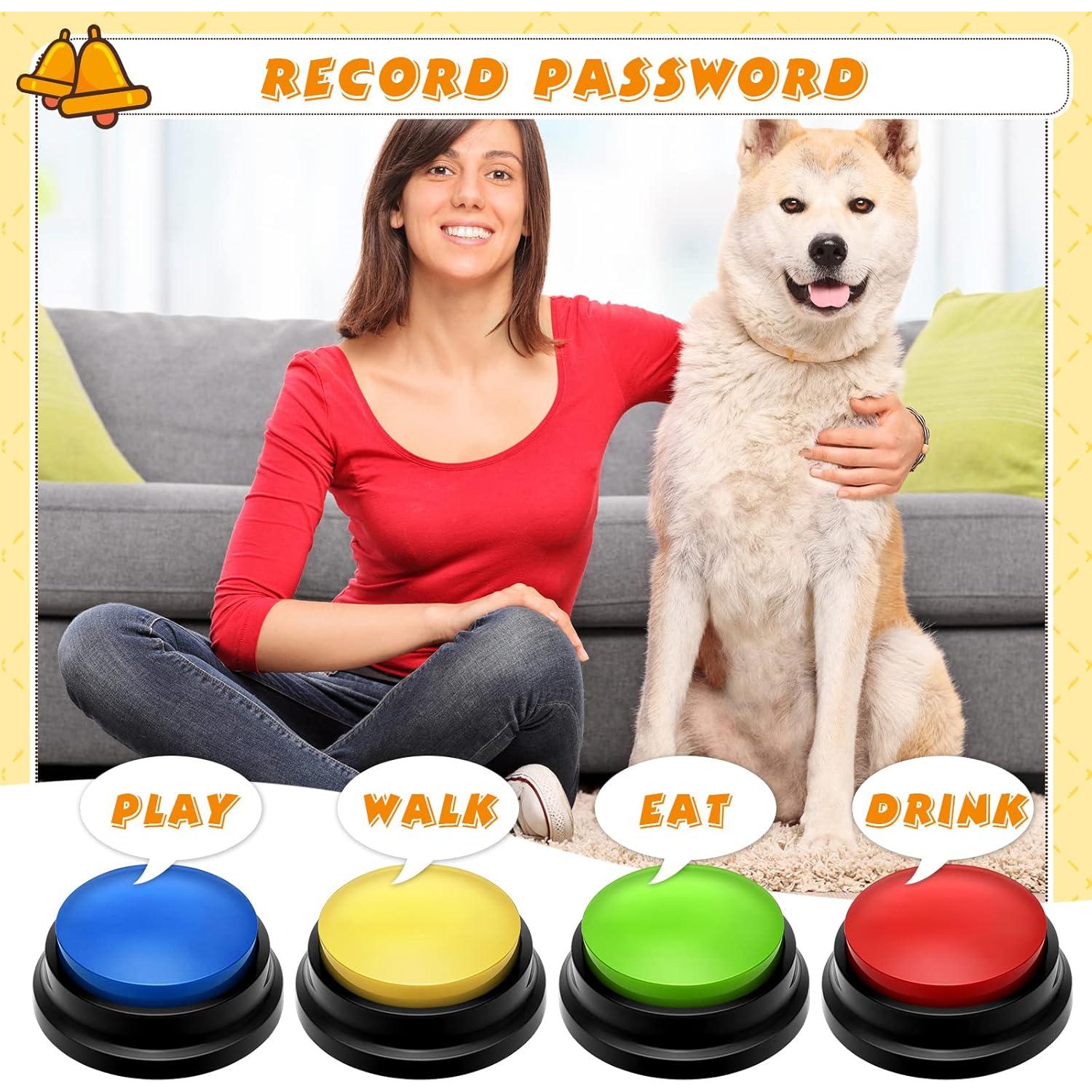 Botón de Grabación de Voz para Entrenamiento de Mascotas - Weewooday - 4 Paquetes