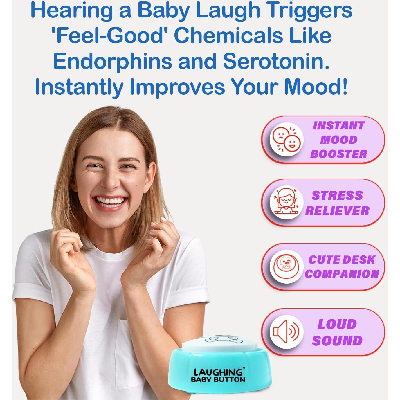 Botón de Bebé Riendo Kio Store | Alivio del Estrés y Ansiedad