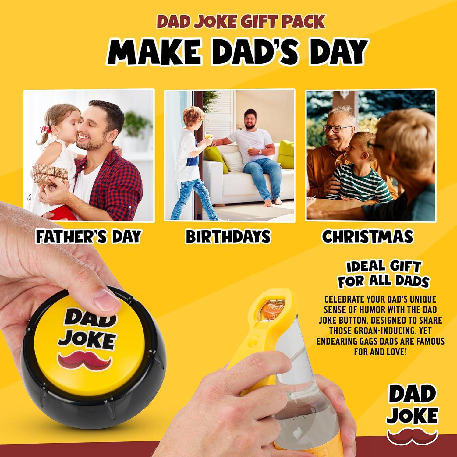 Set de Regalo Chistes de Papá - Abridor y Botón Hablante