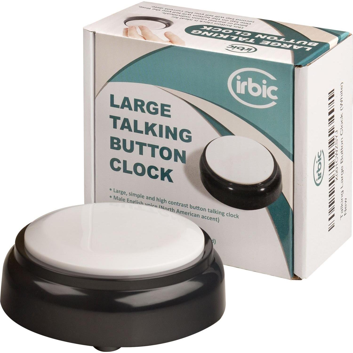 Reloj Despertador Hablante Cirbic Blanco con Botón Grande