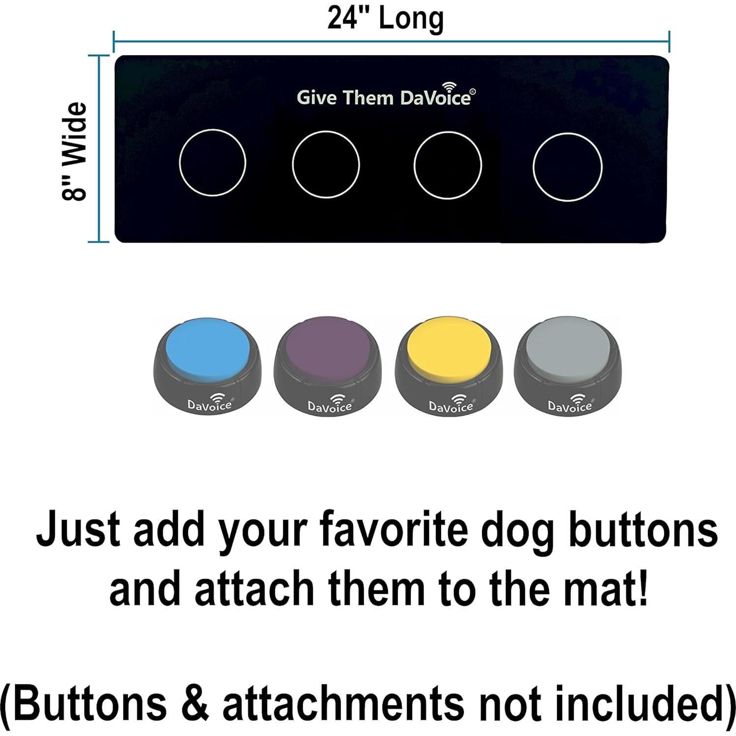 Alfombra de Botones para Perros DaVoice 4 Ubicaciones Antideslizante