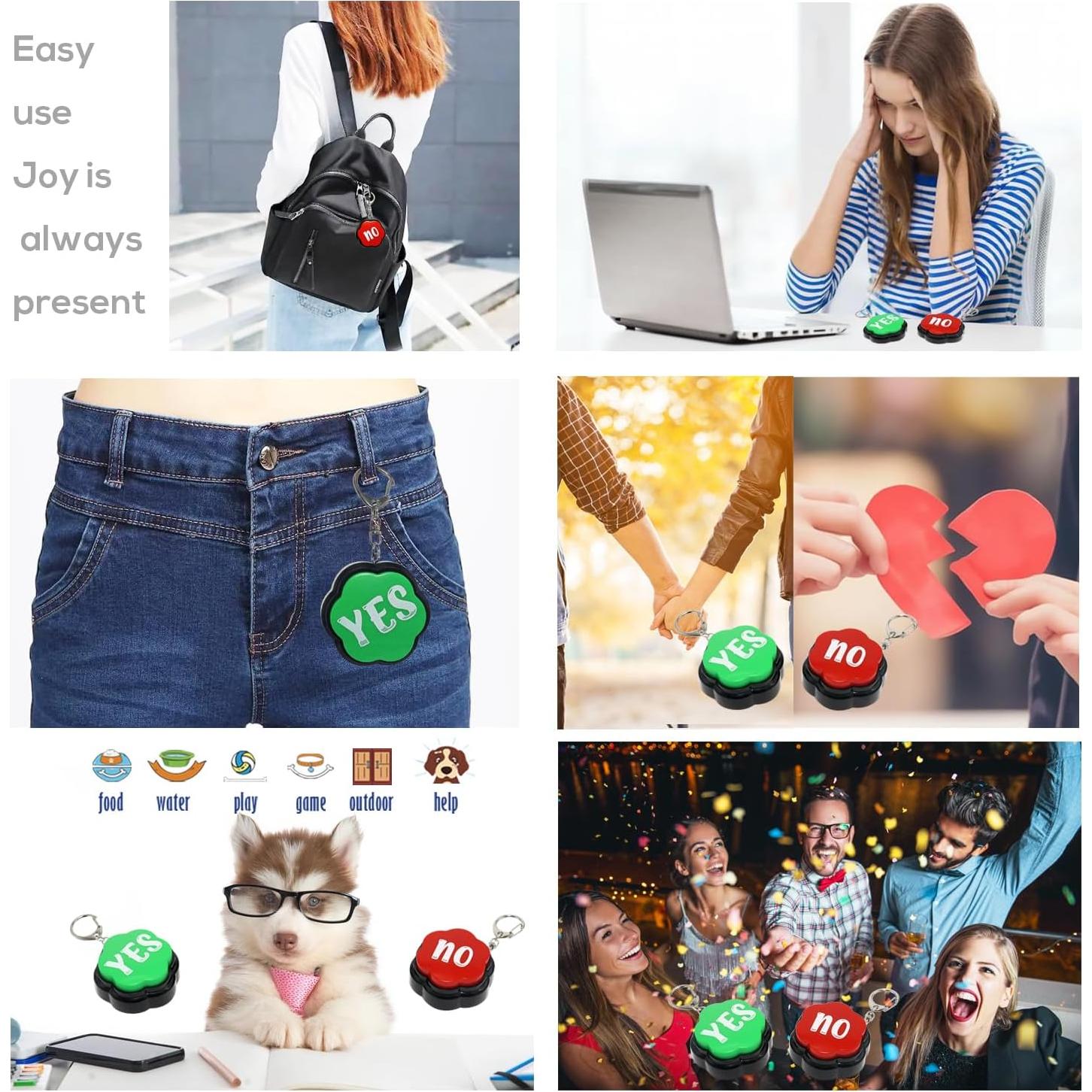 Juego de 2 Timbres Portátiles Sí y No ANLIKY - Sonido Claro