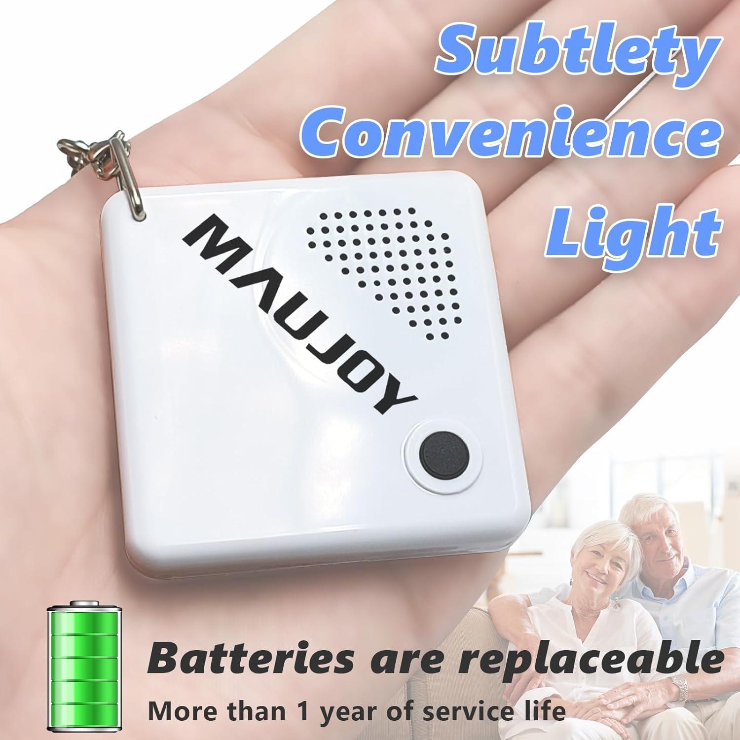 Reloj Hablante MAUJOY para Ciegos - Llavero Compacto Blanco