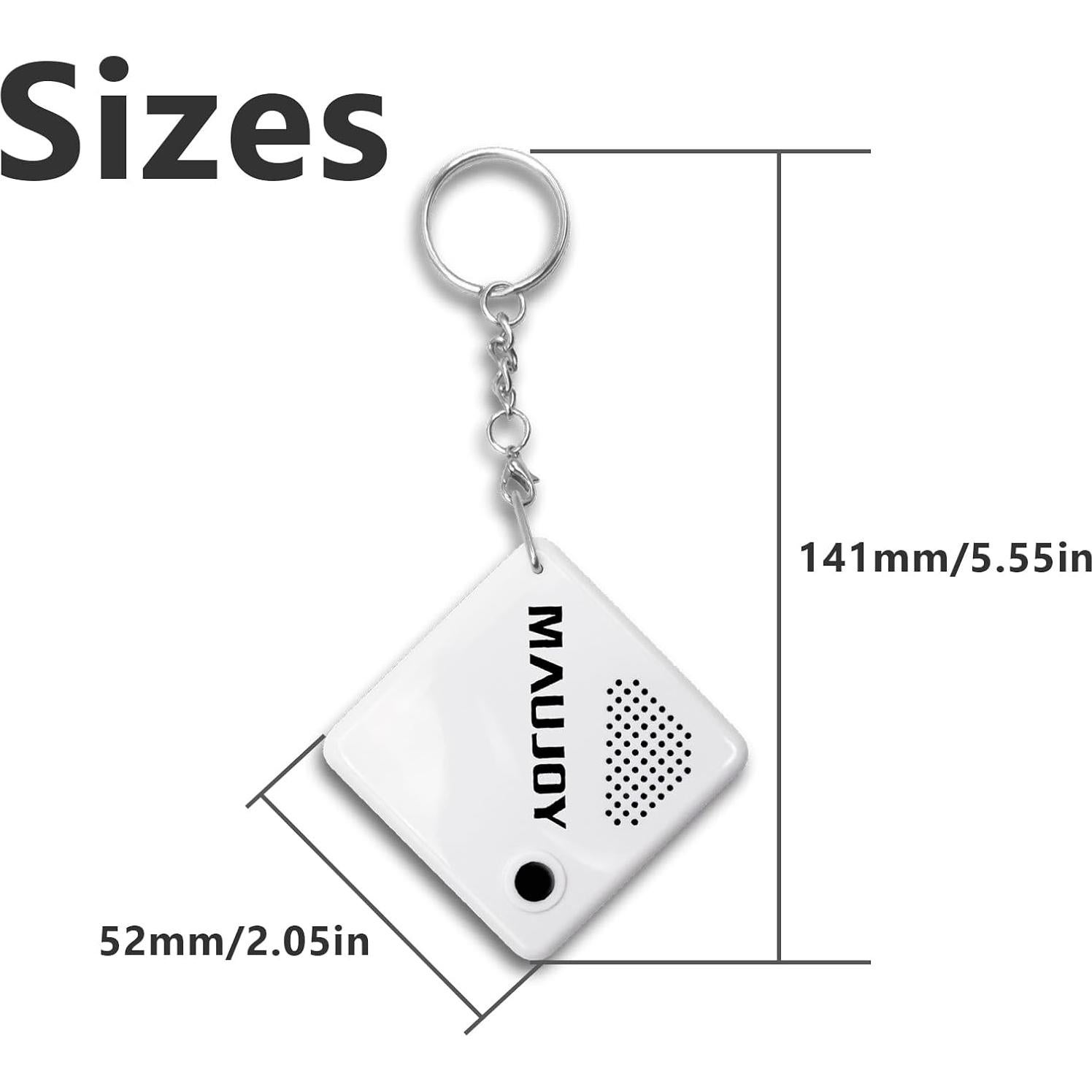 Reloj Hablante MAUJOY para Ciegos - Llavero Compacto Blanco