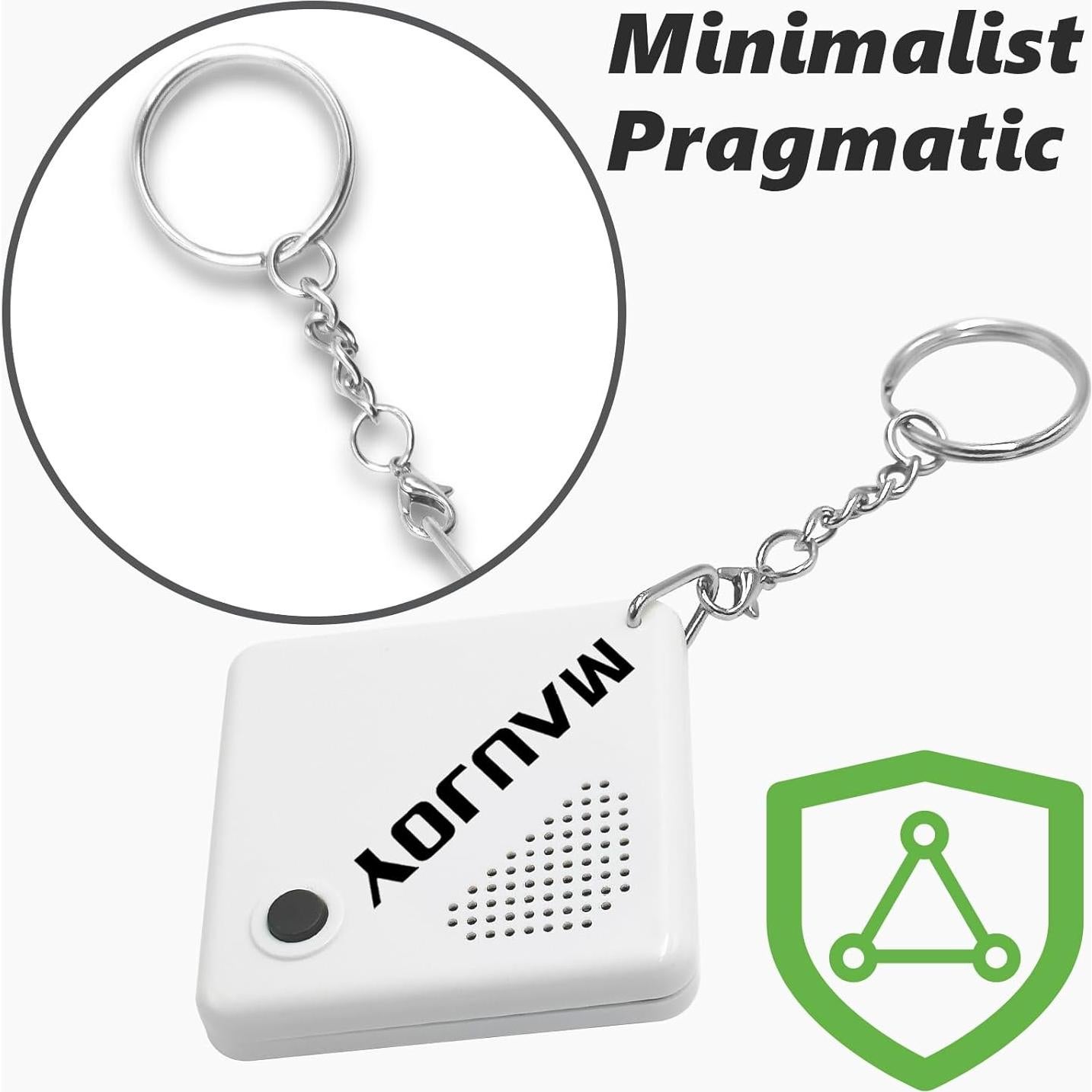 Reloj Hablante MAUJOY para Ciegos - Llavero Compacto Blanco