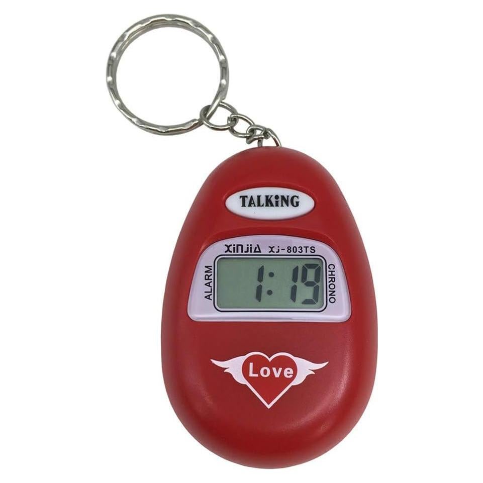 Reloj de Llavero VISIONU que Habla en Español con Alarma Roja