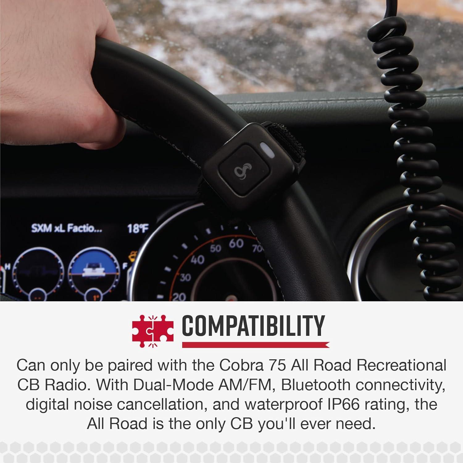 Botón Inalámbrico Push-to-Talk Cobra 75 All Road - Manos Libres
