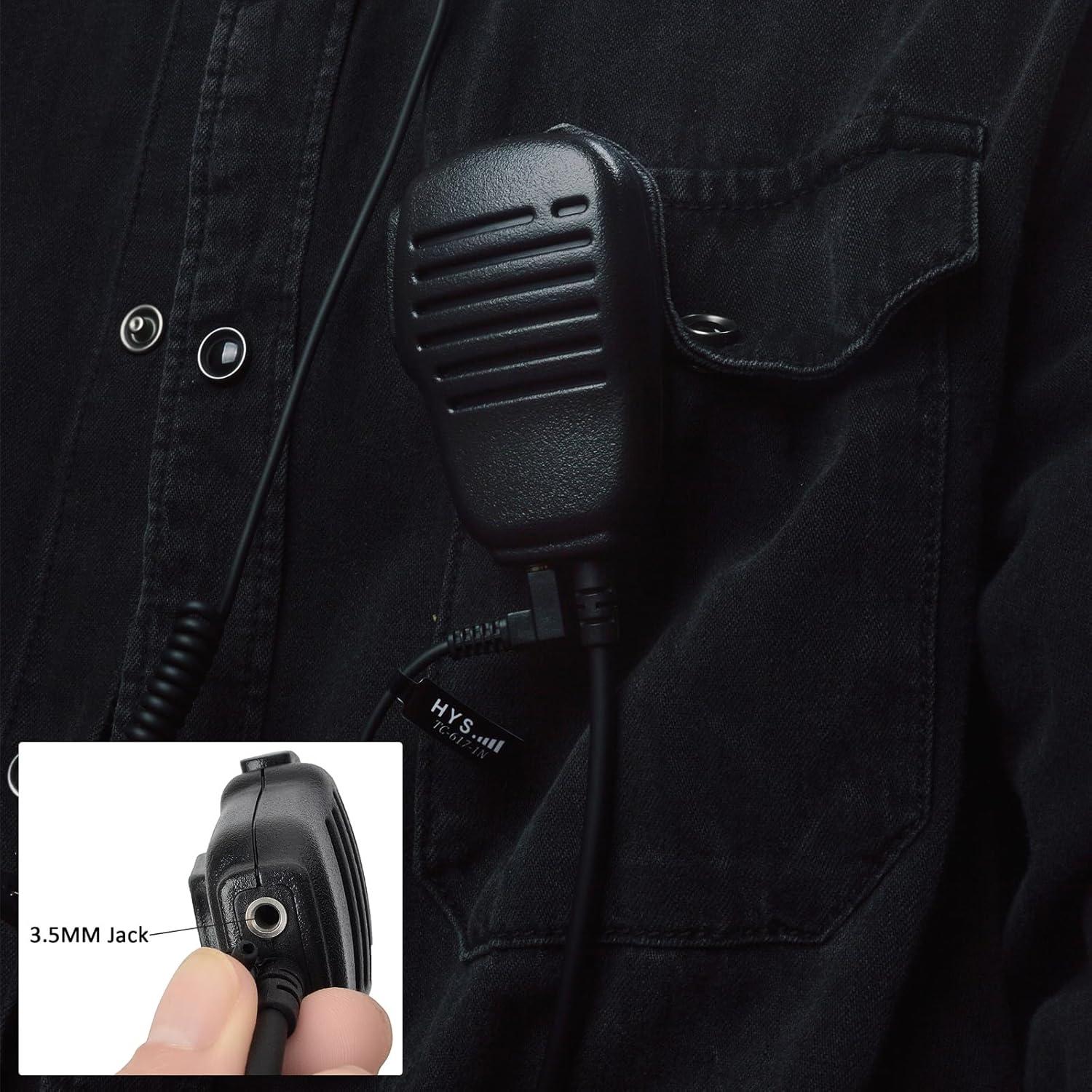 Micrófono de Altavoz HYS para Radios Midland 2 Pines - Negro