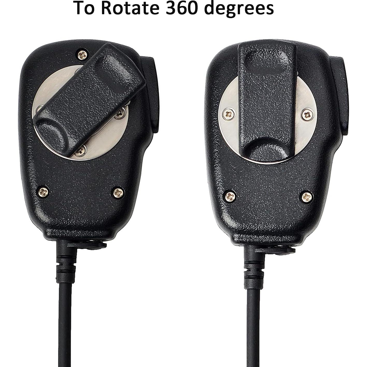 Micrófono de Altavoz HYS para Radios Midland 2 Pines - Negro