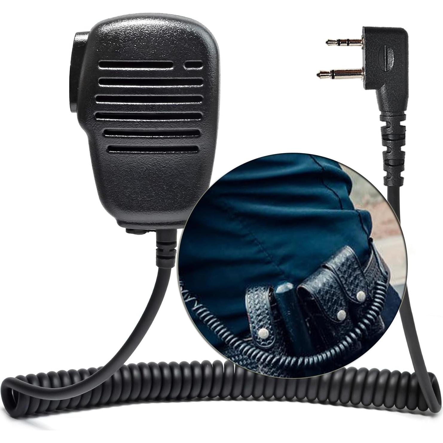 Micrófono de Altavoz HYS para Radios Midland 2 Pines - Negro