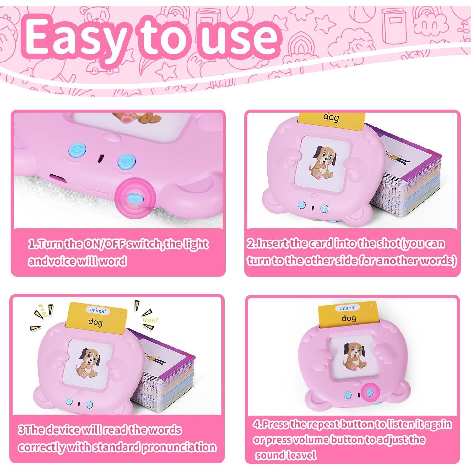 Tarjetas Flash Hablantes Global Tronics Oso Rosa 510 Palabras