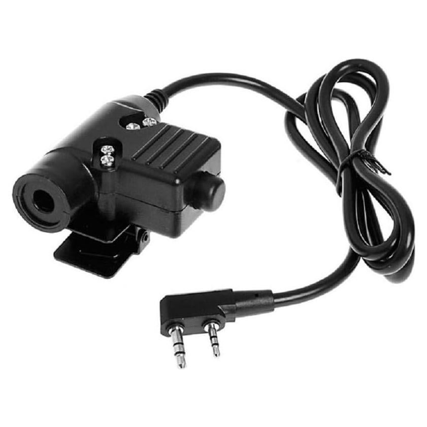 Adaptador Militar U94 PTT 2 Pines Kenwood Baofeng 7mm