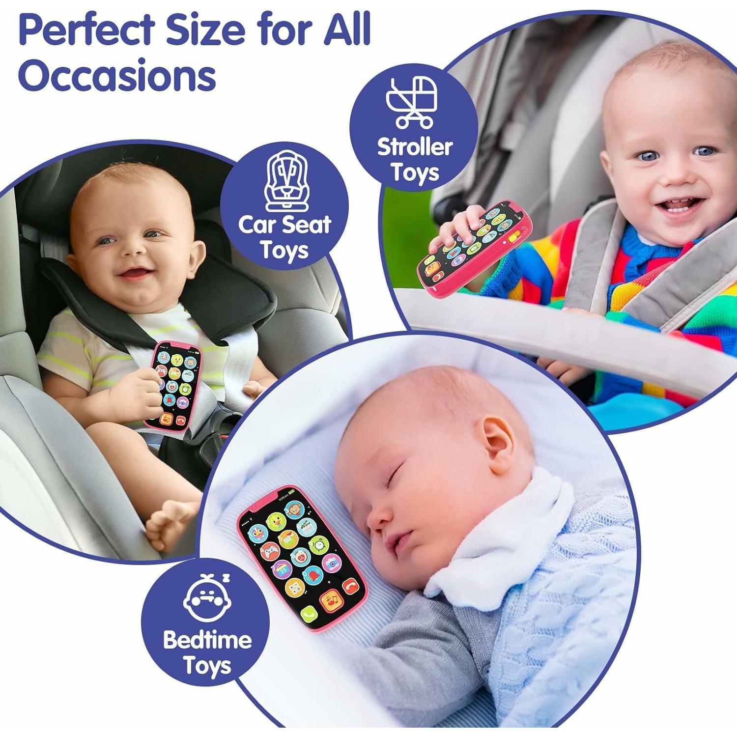 Teléfono Juguete para Bebé BABYFUNY Rosa 15 Funciones 12-18 Meses