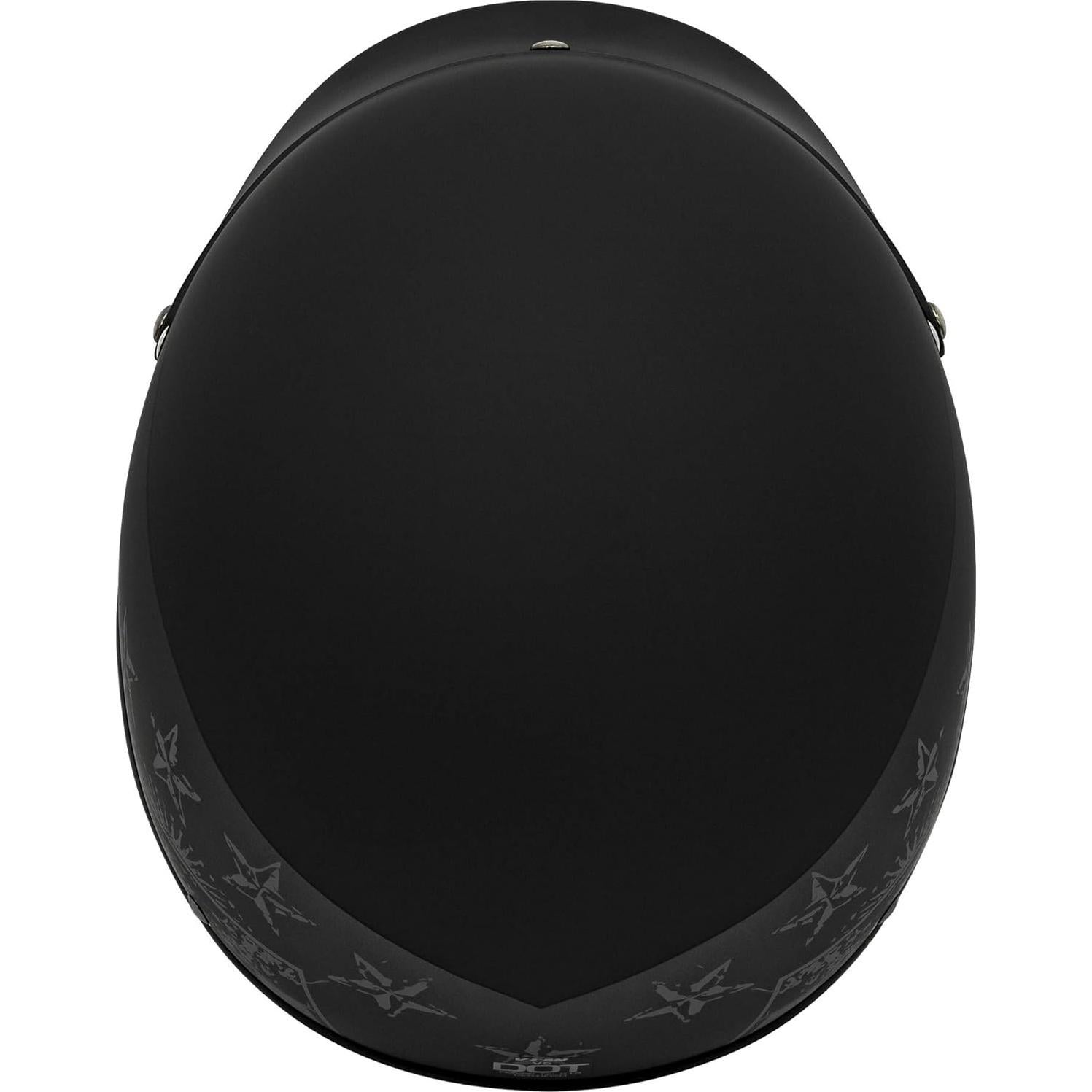 Casco de motocicleta VCAN V5 X-Large Negro con Bandera