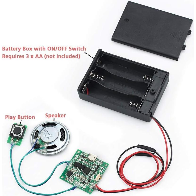 Módulo de Sonido Programable WayinTop 8MB con Botón y USB