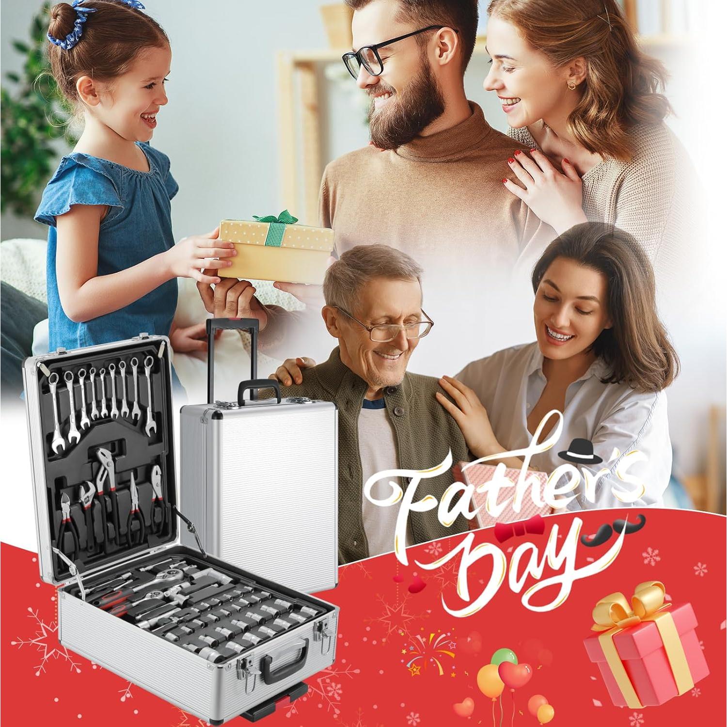 Juego de Herramientas Mecánicas TLGREEN 799 pcs con Estuche