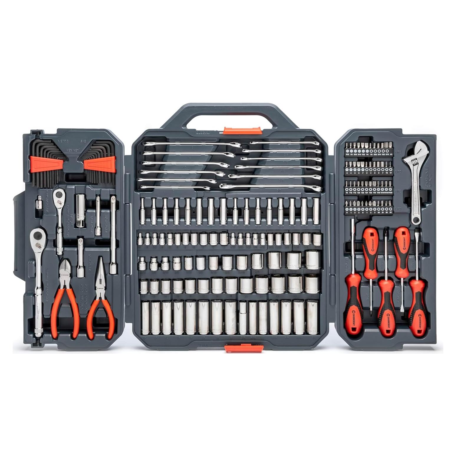 Juego de Herramientas Profesionales Crescent 180 Piezas CTK180
