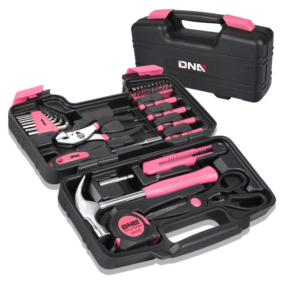 Kit de Herramientas de 39 Piezas DNA MOTORING Rosa