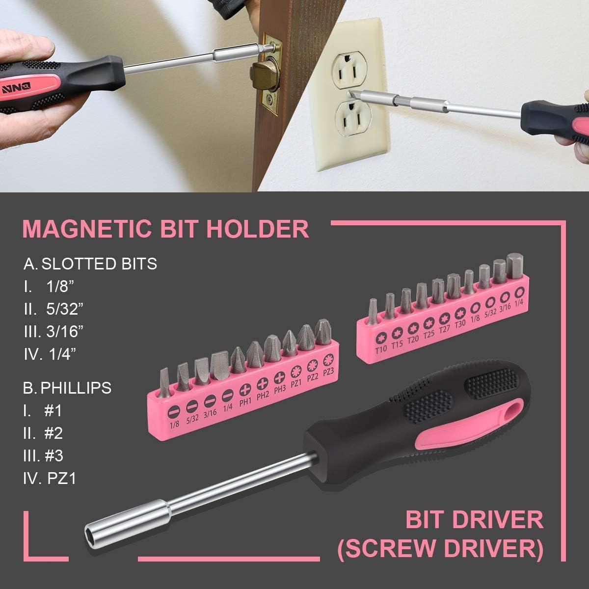 Kit de Herramientas de 39 Piezas DNA MOTORING Rosa