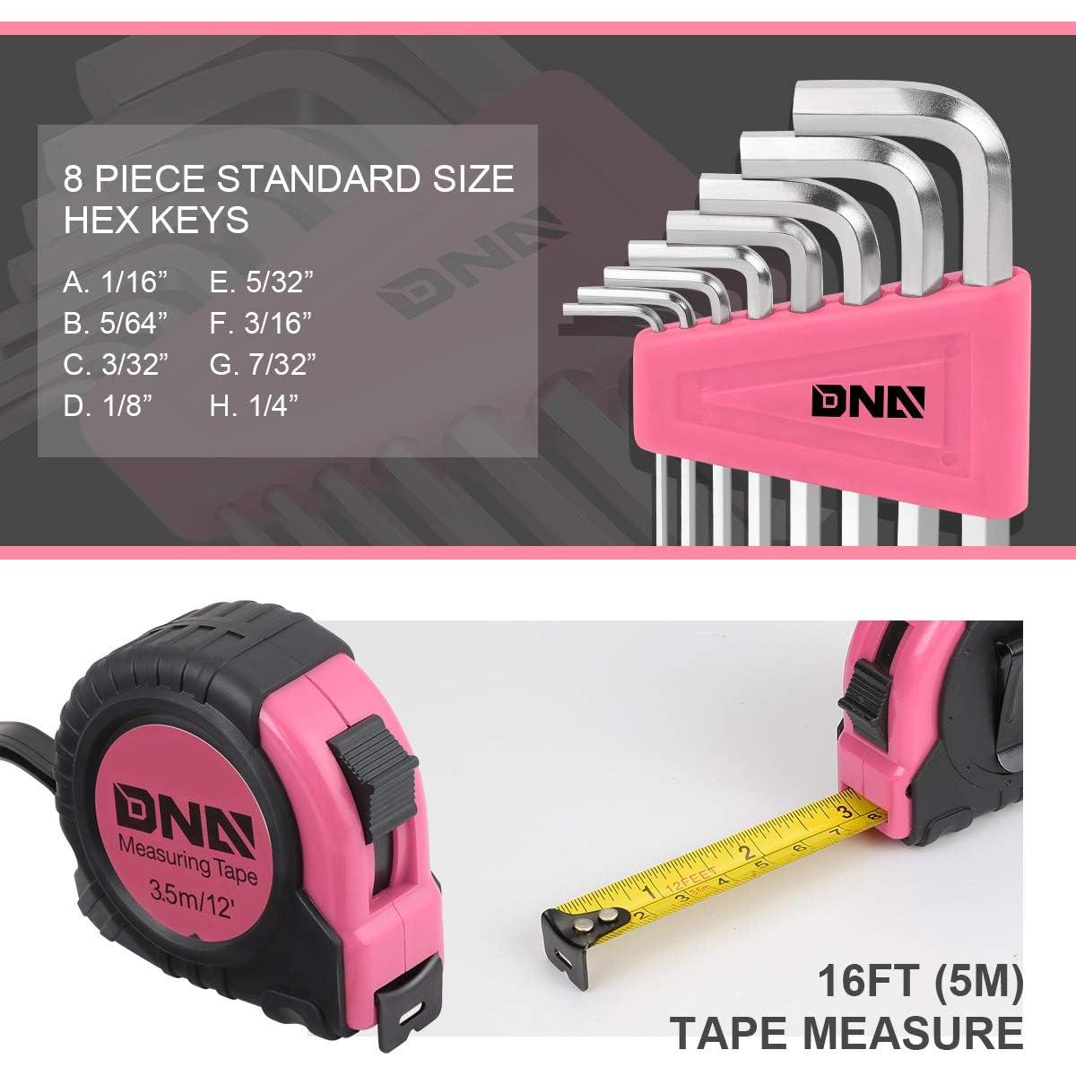 Kit de Herramientas de 39 Piezas DNA MOTORING Rosa