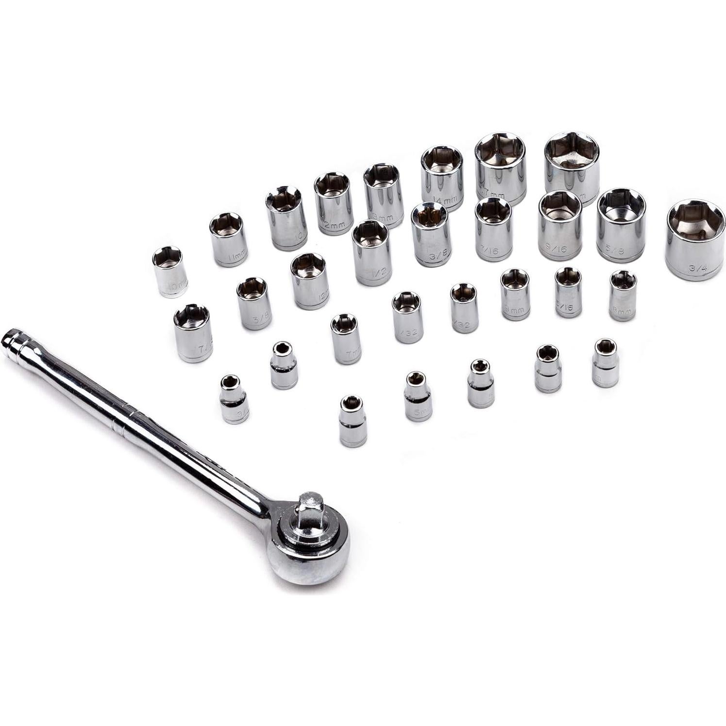 Juego de Llaves de Vaso 123 Piezas CARTMAN con Caja de Almacenamiento