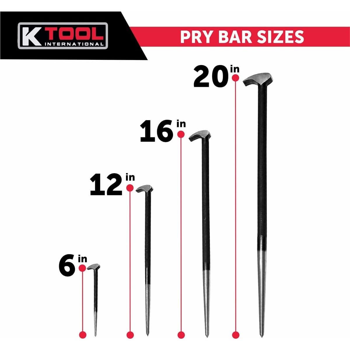 Juego de 4 Palancas K Tool International 71600 Acero 15-50 cm