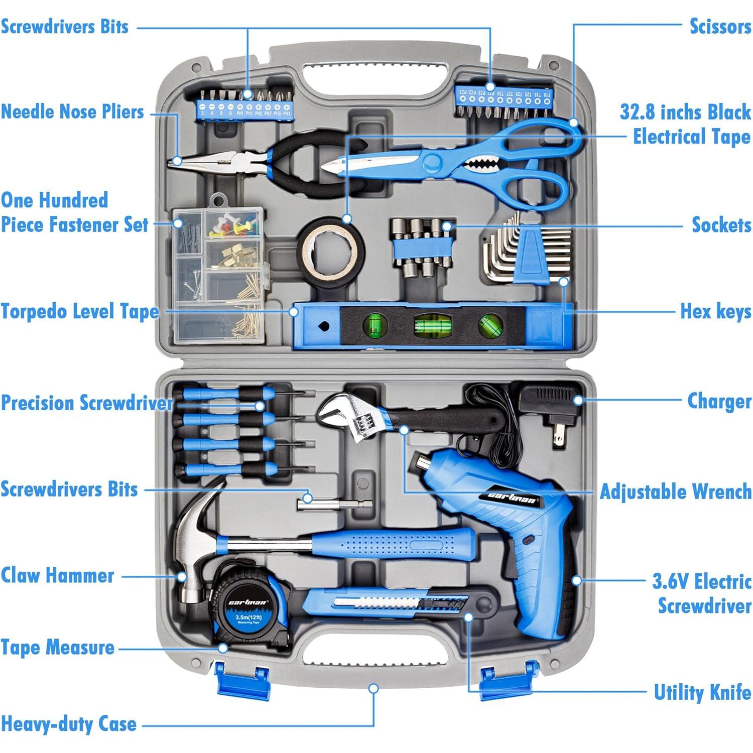 Juego de Herramientas Cartman 149 Piezas Manuales con Destornillador