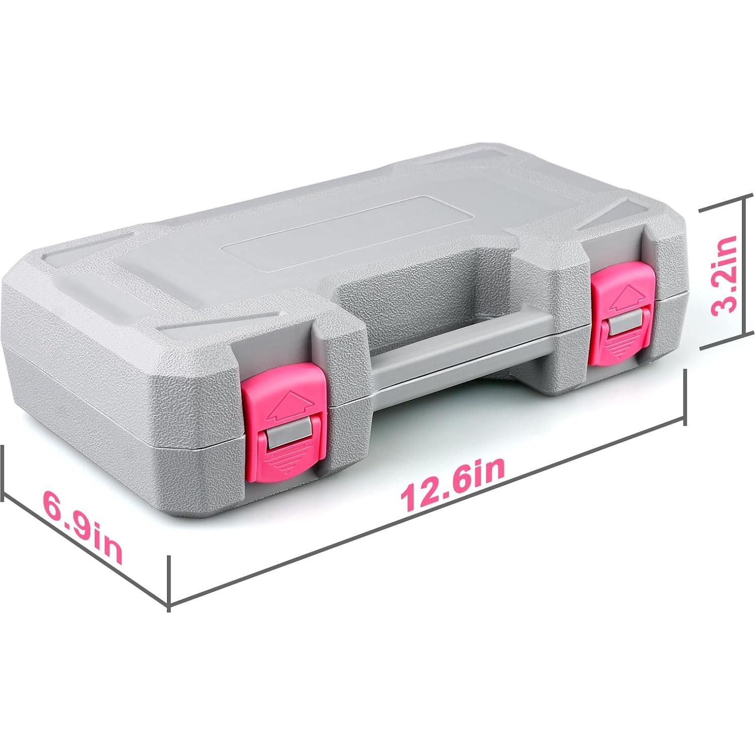 WINNER 150-Piece Pink Color All-Purpose Household Tool Kit in Toolbox Storage Case, Perfect for Women, Ladies and Girls with General Home Repairs, DIY Project, Garage, Office and College Dormitory Use