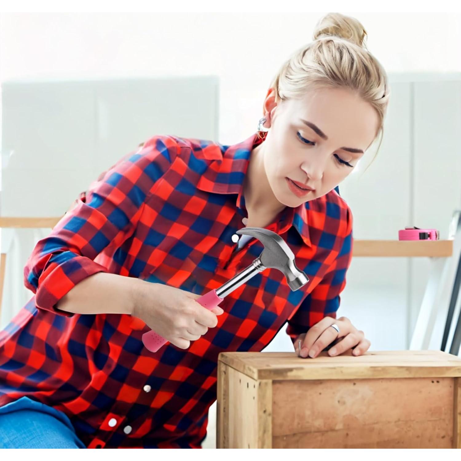 WINNER 150-Piece Pink Color All-Purpose Household Tool Kit in Toolbox Storage Case, Perfect for Women, Ladies and Girls with General Home Repairs, DIY Project, Garage, Office and College Dormitory Use