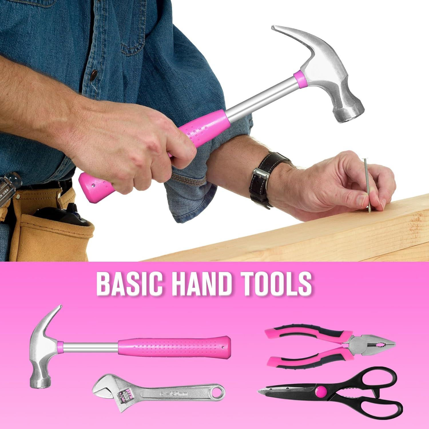 Juego de Herramientas SOLUDE Rosa 206 Piezas para DIY y Hogar