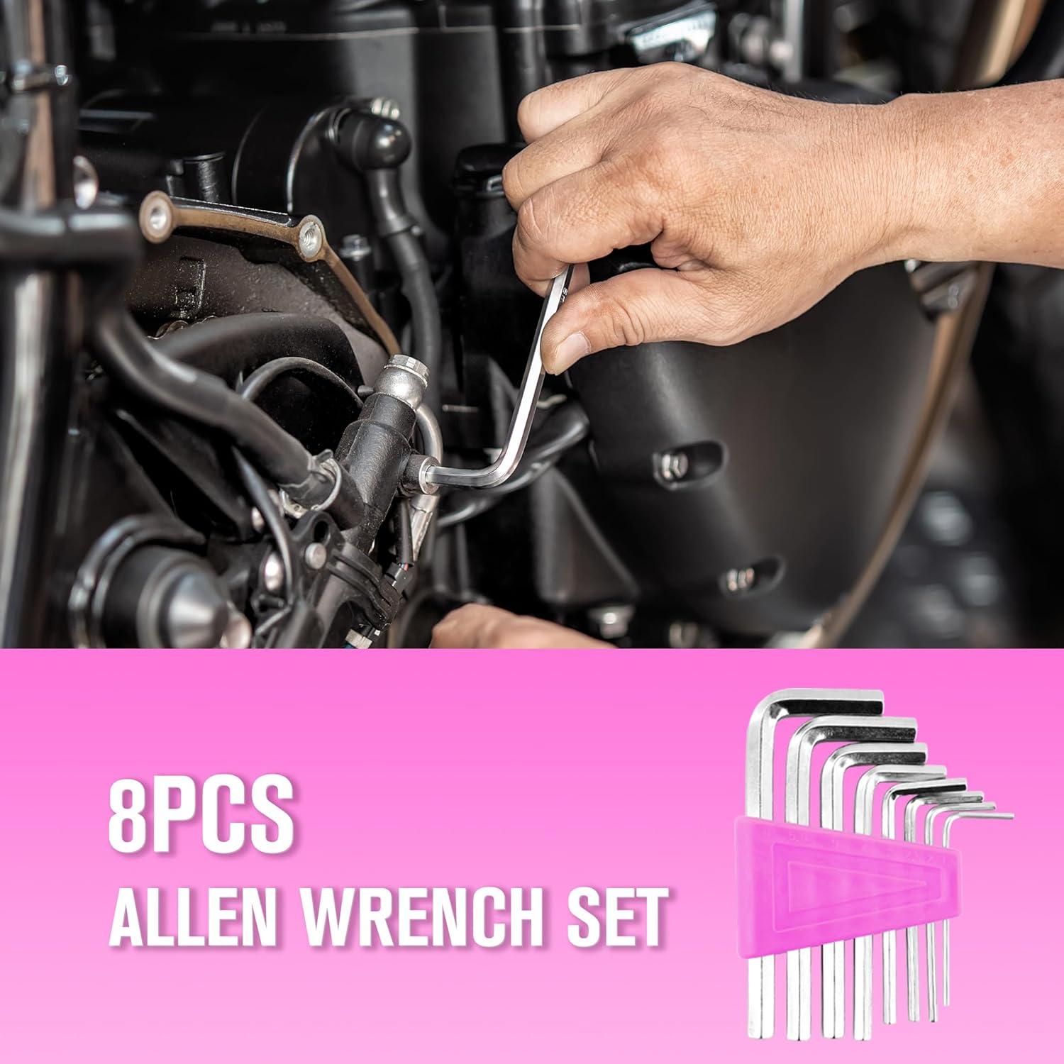 Juego de Herramientas SOLUDE Rosa 206 Piezas para DIY y Hogar