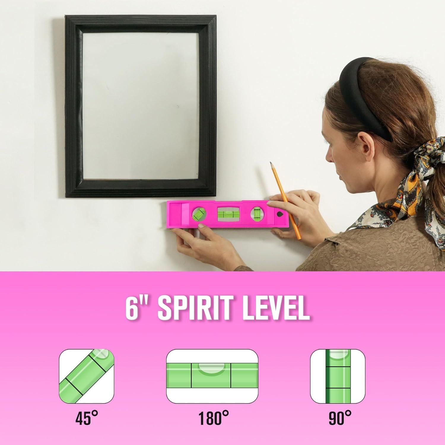 Juego de Herramientas SOLUDE Rosa 206 Piezas para DIY y Hogar