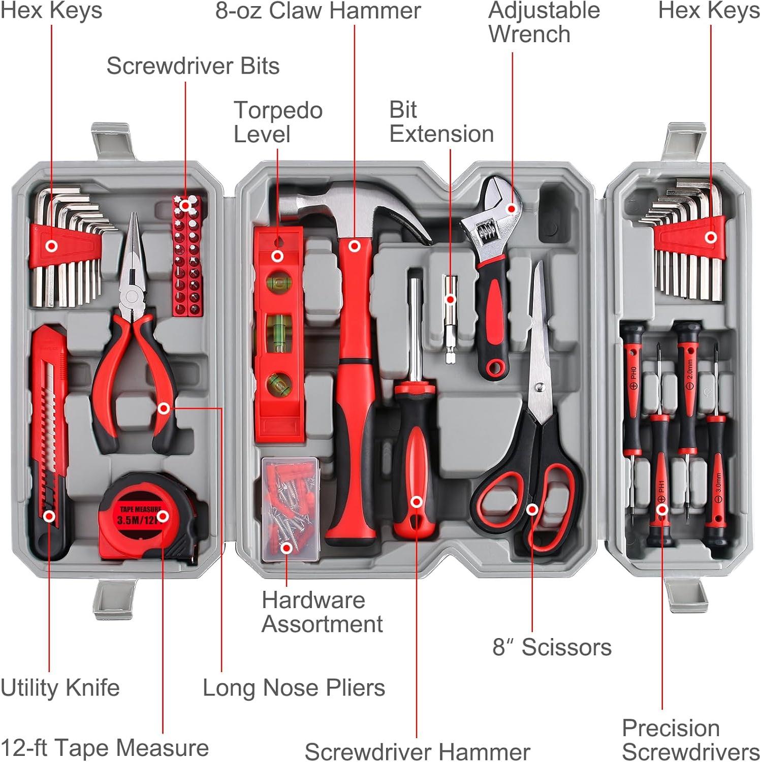 Kit de Herramientas de 160 Piezas Winner - Acero Aleado