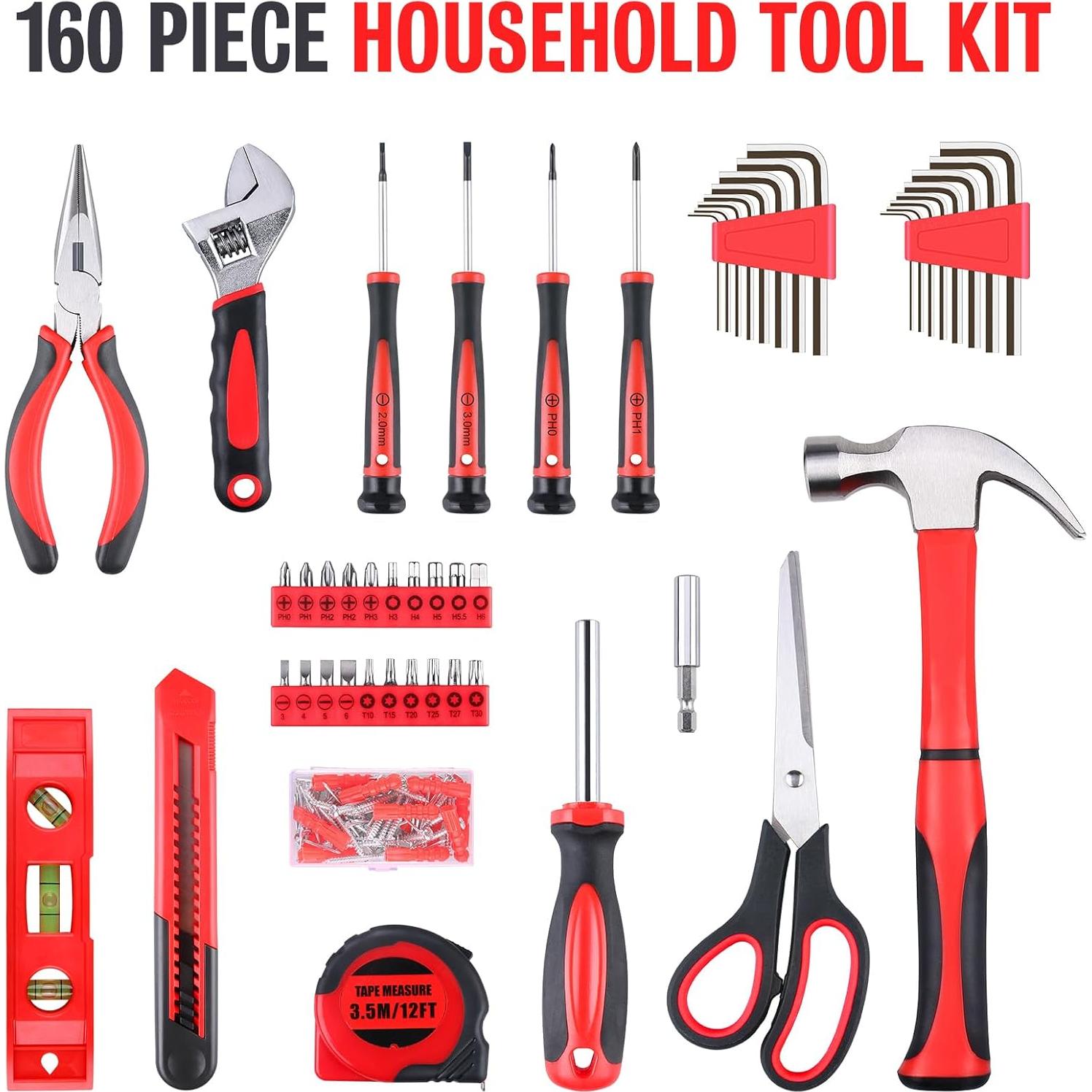 Kit de Herramientas de 160 Piezas Winner - Acero Aleado