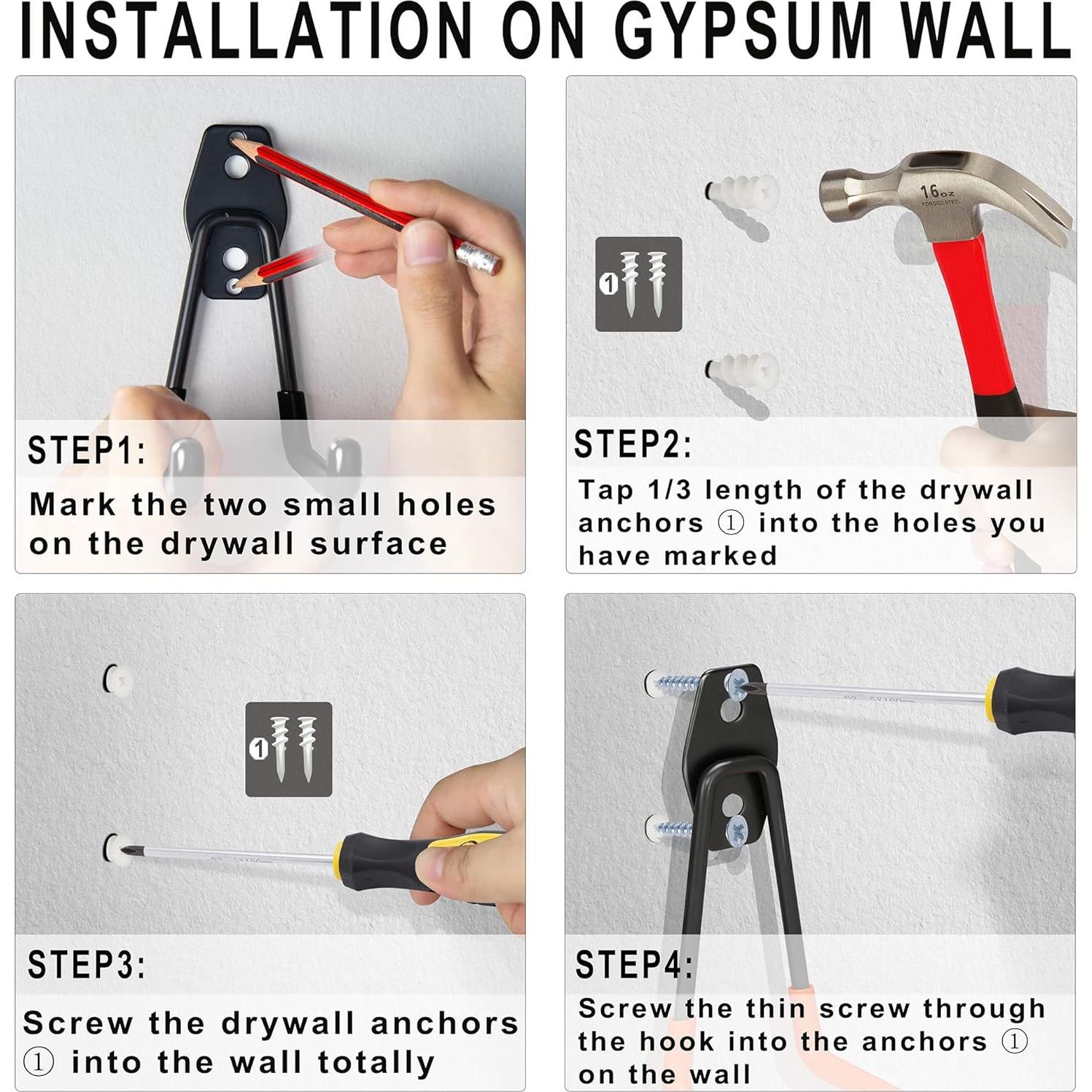 Ganchos de Almacenamiento KOFANI 16 Piezas Alta Resistencia