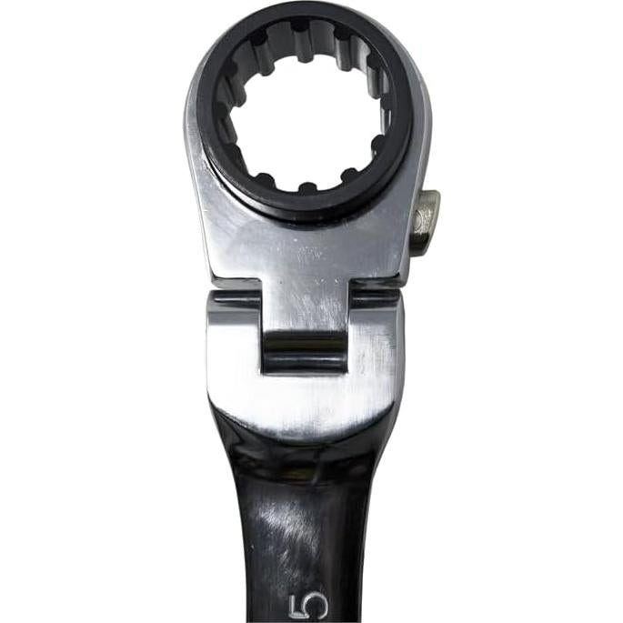 K Tool International XDDBM4 2 Piece Metric Reversible Double Box Ratcheting Wrench Set for Garages, Repair Shops, DIY, Universal Spline, 90 Tooth, 180 Degree Flex Head, Raised Box, 21, 22, 24, 25MM