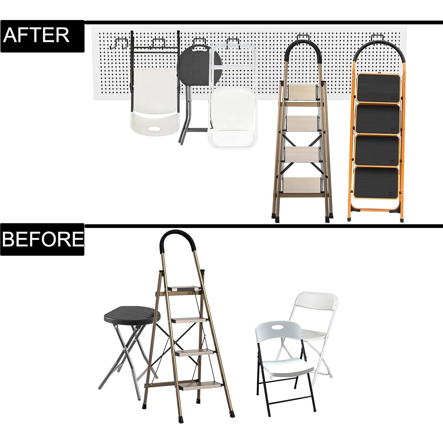 Ganchos para Tablero de Clavos KINOMI - 24 Piezas Alta Resistencia