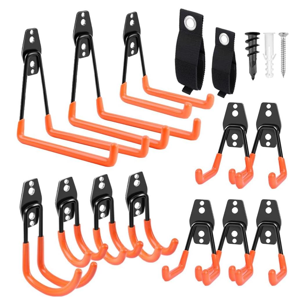 Ganchos de Garaje Remiawy 12 Piezas Alta Resistencia Antideslizante