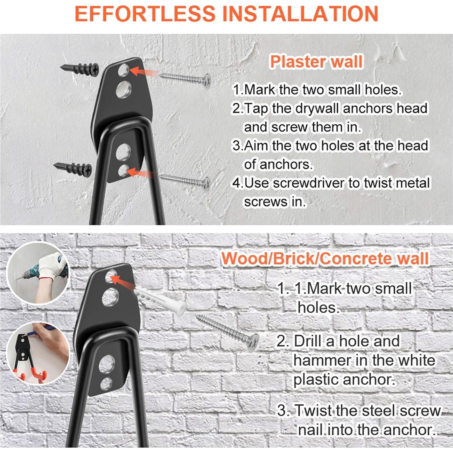 Ganchos de Garaje Remiawy 12 Piezas Alta Resistencia Antideslizante