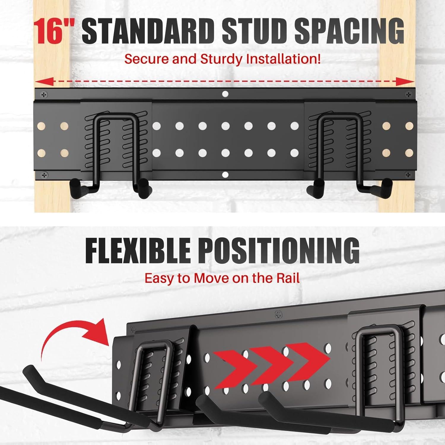 Organizador de Herramientas de Garaje ZICANYCO 121.92 cm 10 Ganchos