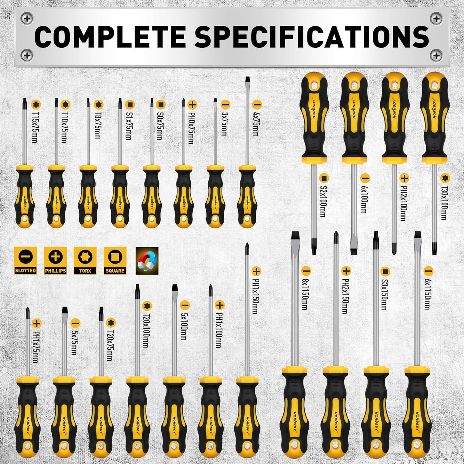 Juego de Destornilladores Magnéticos 140 Piezas HORUSDY