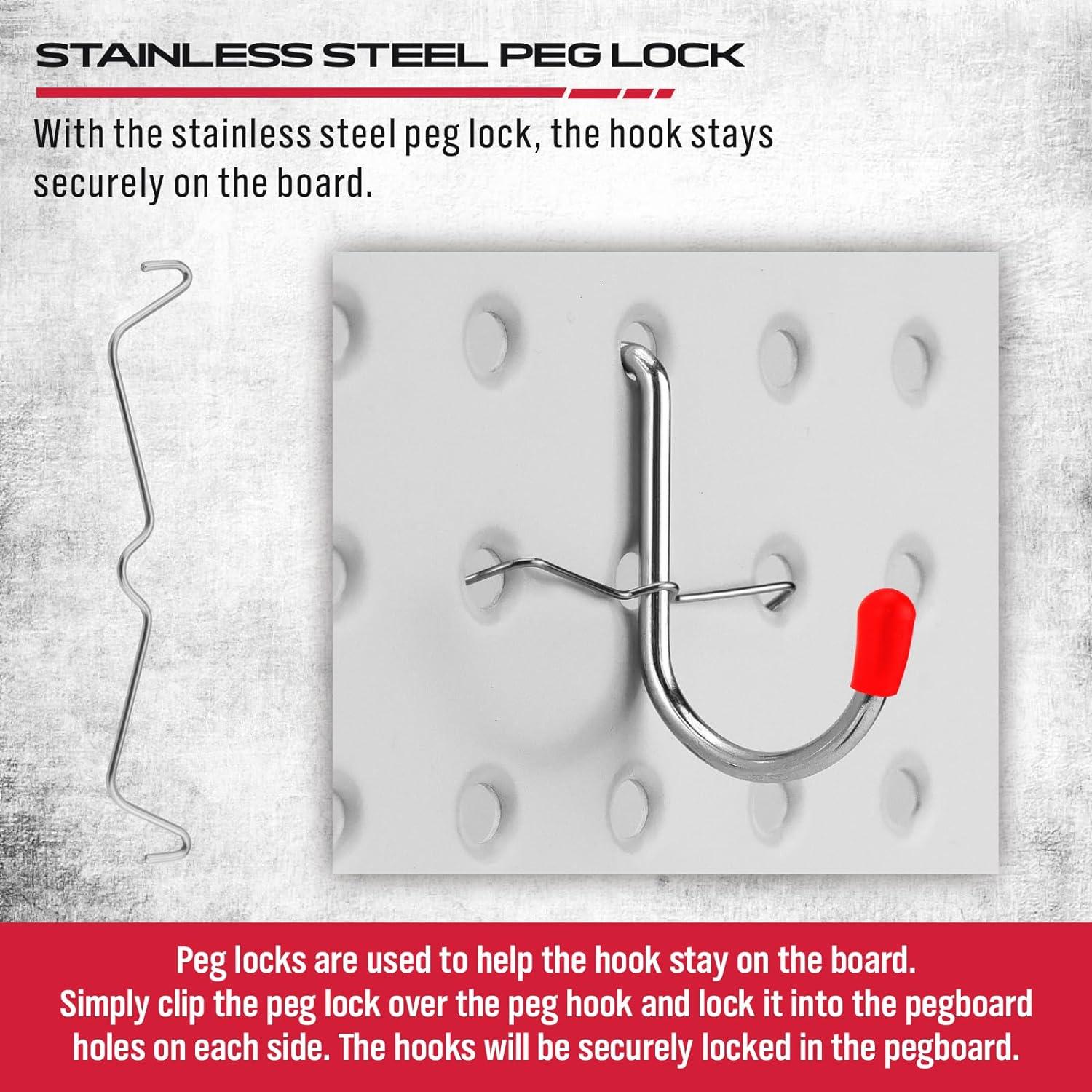 Juego de Ganchos para Tablero SEDY 121 Piezas Metal Rojo