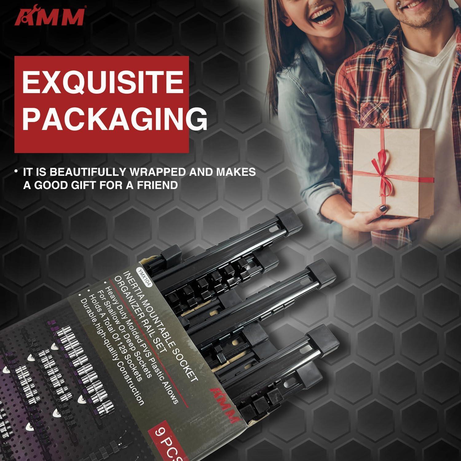 Organizador de Enchufes AMM 9 Piezas ABS Negro para Taller