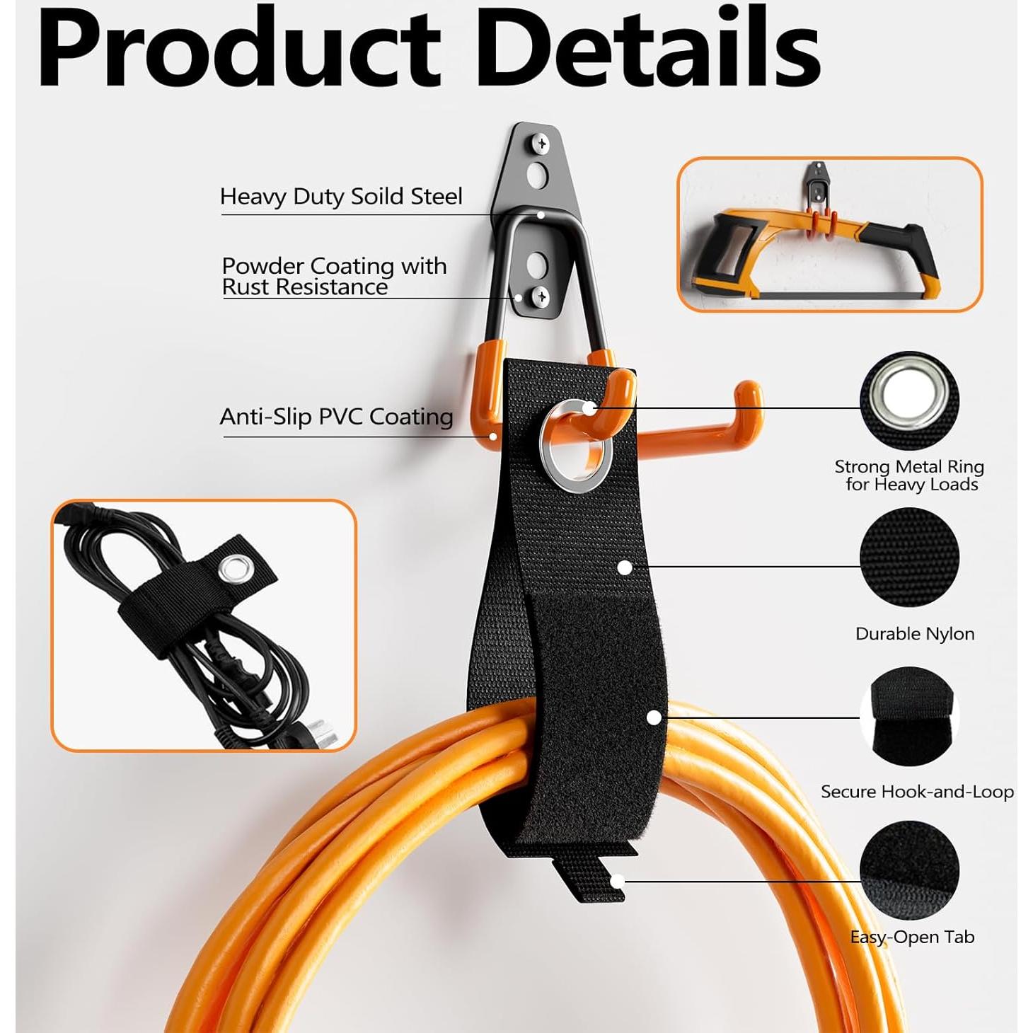 Ganchos de Almacenamiento HSTMYFS para Garaje, 10 Piezas, 35kg