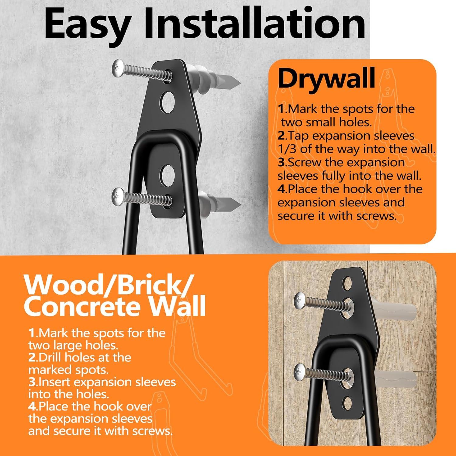 Ganchos de Almacenamiento HSTMYFS para Garaje, 10 Piezas, 35kg