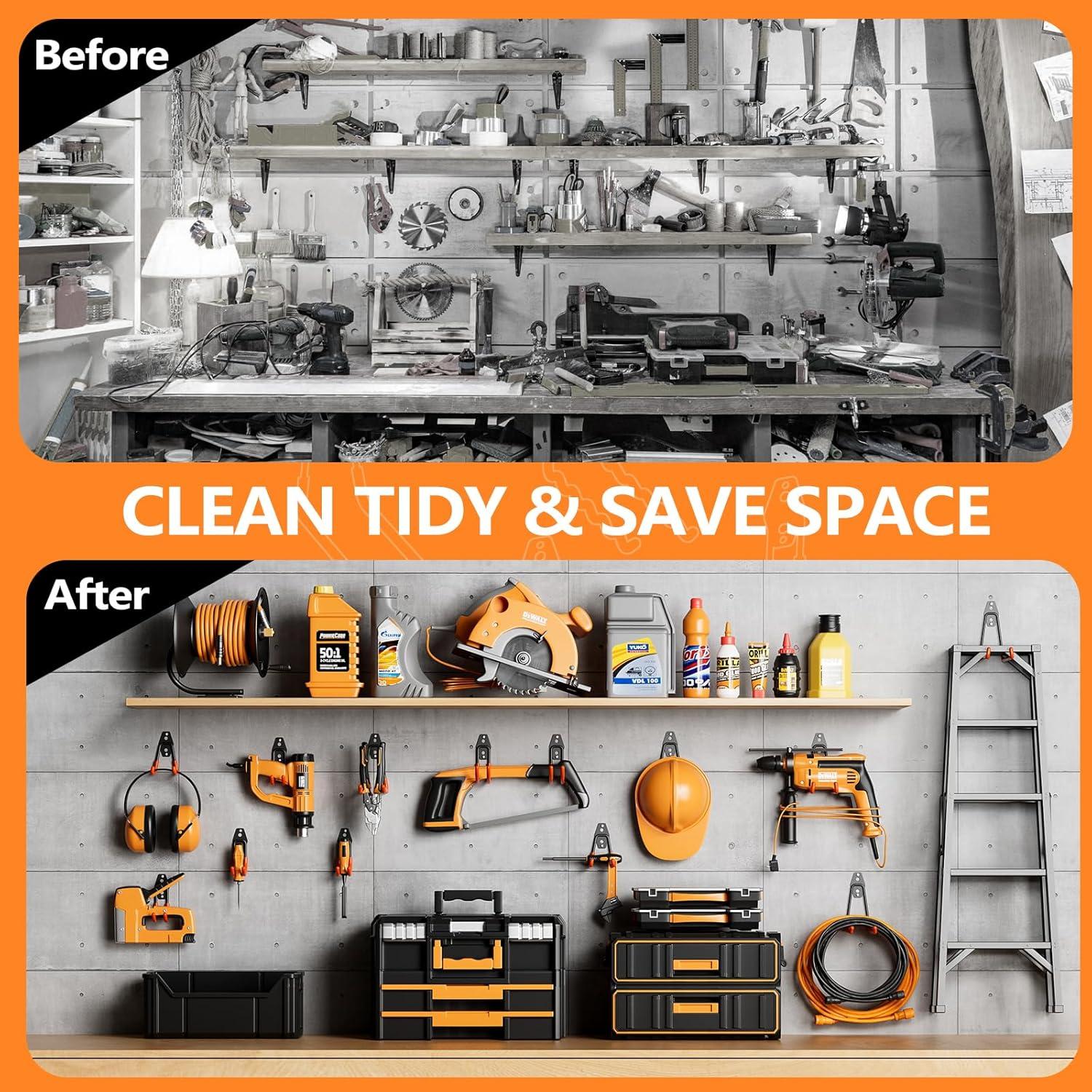 Ganchos de Almacenamiento HSTMYFS para Garaje, 10 Piezas, 35kg