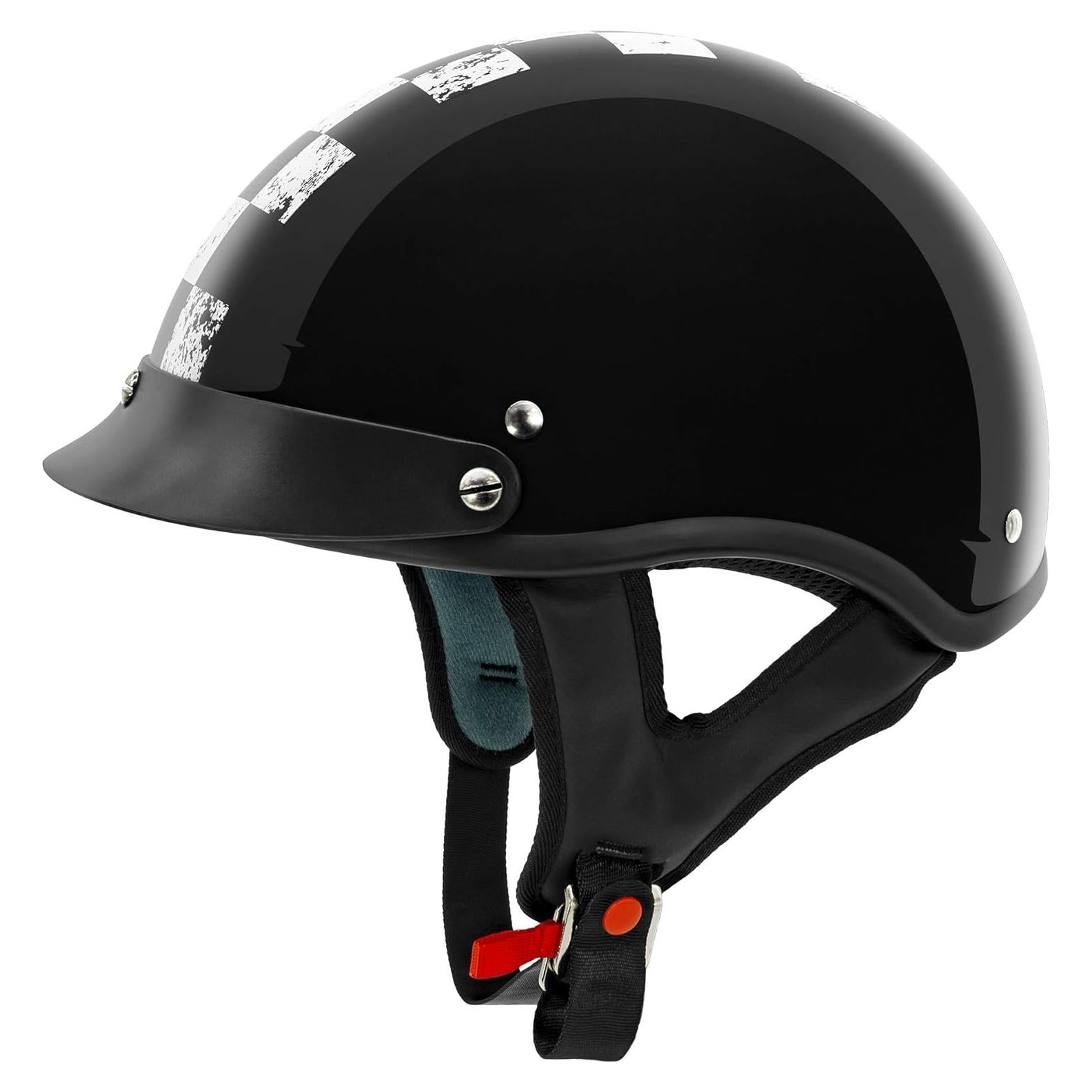 Casco de Motocicleta VCAN V5 Negro Brillante XL