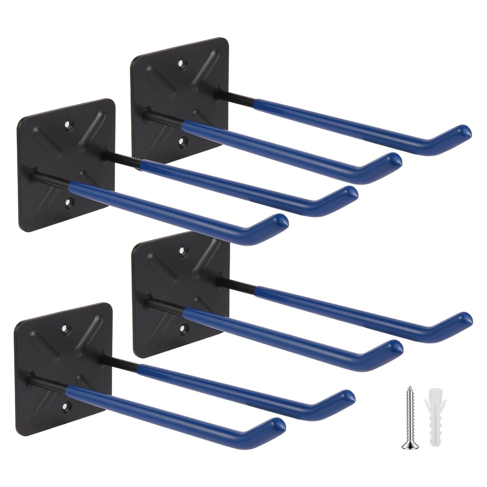 Ganchos de Almacenamiento ZexHok 35.56 cm Acero Azul Juego de 4