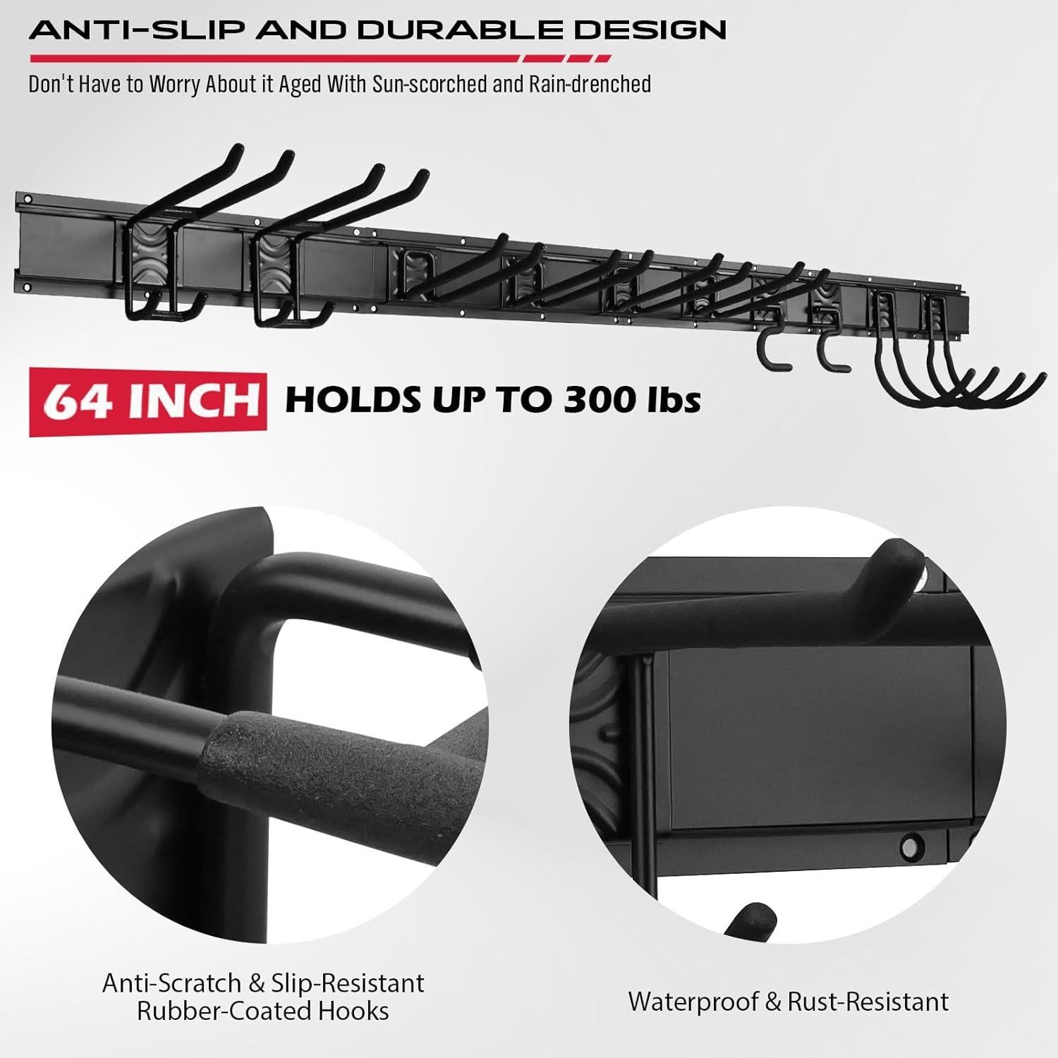Organizador de Herramientas SEDY 162.56 cm - 4 Estantes, 10 Ganchos