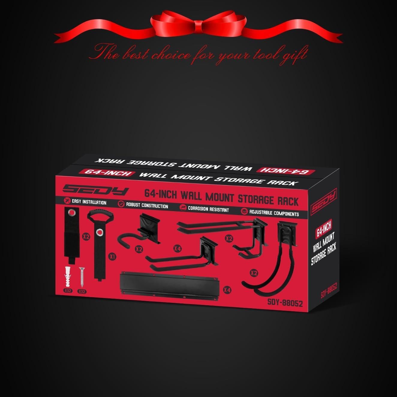 Organizador de Herramientas SEDY 162.56 cm - 4 Estantes, 10 Ganchos